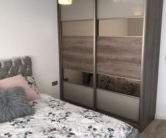 Waite Bedrooms Grey Sliding Wardrobes