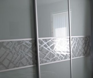 Silver Grey Pattern Sliding Doors